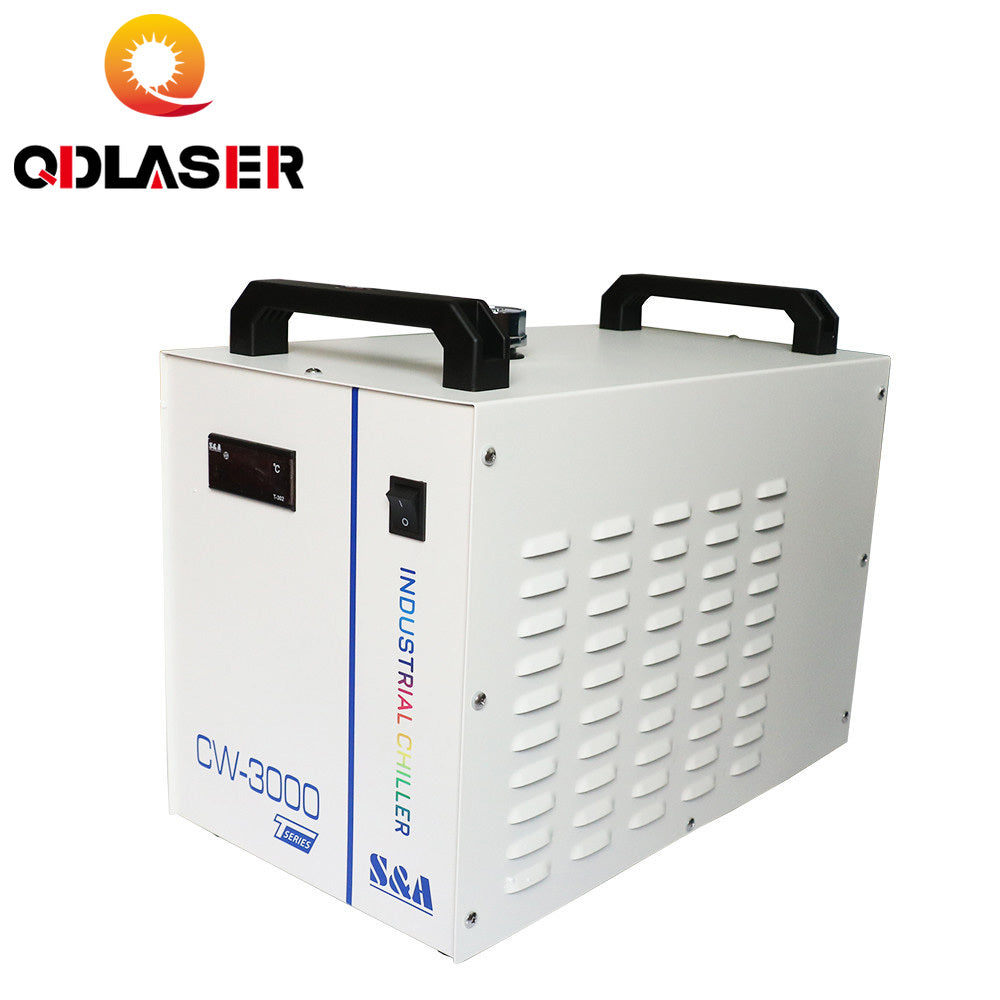 QDLASER 220V CW3000AG & 110V CW3000DG S&A Industrial Water Chiller for CO2 Laser Engraving & Cutting Machine