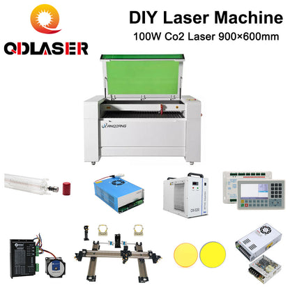 QDHWOEL Complete Accessories for 9060 RECI W4 Customized CO2 Laser Machine Laser Solution of All Parts for DIY Laser Ruida S&A