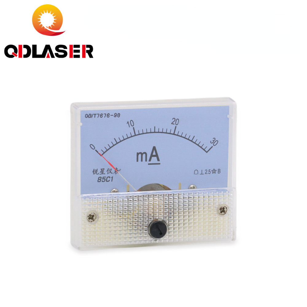 QDLASER 30mA 50mA Ammeter HUA 85C1 DC 0-30mA 0-50mA Current Panel Amperometer Tester for CO2 Laser Engraving Machine