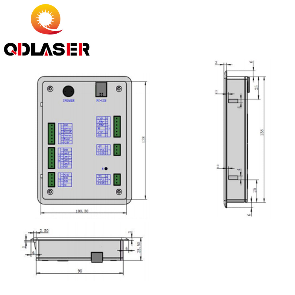 QDLASER RUIDA CO2 Laser Control Board RDC5121 for CO2 Laser Machine Offline Control System