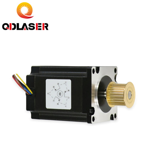 QDLASER Leadshine 573S09-L-18 3 Phase Stepper Motor for NEMA23 3.5A Length 50mm  (1.97 inch) Shaft 6.35mm (0.25 inch)