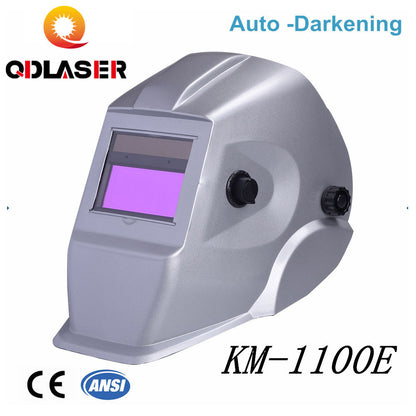 QDLASER Auto Darkening Welding Helmet Mask Welding 100X 49mm Viewing Area for Laser Welding