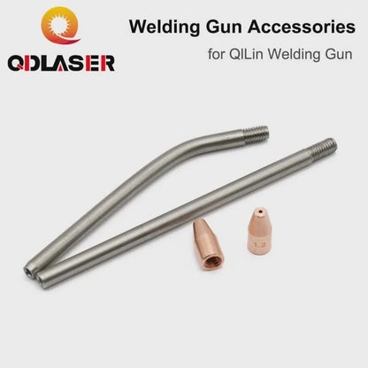 QDLASER Laser Handheld Torch Parts Wire Feed Nozzle Streight Tube Feeding Elbow for Qilin V8 Laser Welding Gun Accessories