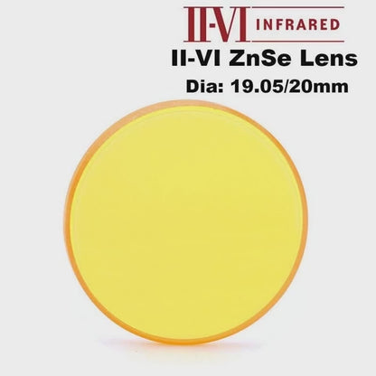 QDLASER II-VI USA CVD ZnSe Focus Lens DIa. 19.05 / 20mm FL 38.1 50.8 63.5 101.6mm 2-4" for CO2 Laser Engraving Cutting Machine